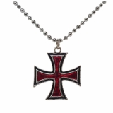 Halskette - Eisernes Kreuz - rot