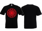 Frauen T-Shirt - Schwarze Sonne - rot - Motiv 1