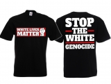 Frauen T-Shirt - Stop the White Genocide - schwarz