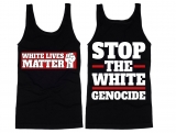 Muskelshirt/Tank Top - Stop the White Genocide - schwarz