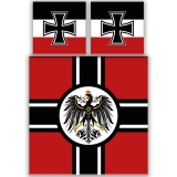 Bettwäsche - Deutsches Reich XXL mit 2 Kissen und XXL-Decke