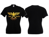 Frauen T-Shirt - Anti Antifa - Adler mit Schlagring - Gold