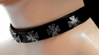 Lederhalsband - Eisernes Kreuz - Motiv 1