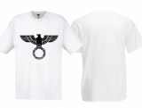 Frauen T-Shirt - Adler mit Kreis - Schwarz