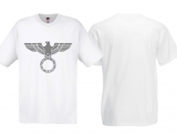 Frauen T-Shirt - Adler mit Kreis - Grau