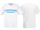 T-Hemd - Ostdeutschland - No Respect - weiß/blau - Motiv 2