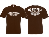 T-Hemd - Ostdeutschland - No Respect - braun/weiß - Motiv 1