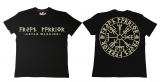 Premium Shirt - Aryan Warrior - Vegvisir Runenschrift - schwarz/beige