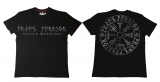 Premium Shirt - Aryan Warrior - Vegvisir Runenschrift - schwarz/silber