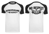 Raglan T-Shirt - Ostdeutschland - No Respect - schwarz/weiß
