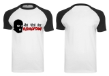 Raglan T-Shirt - Sei Teil der Revolution - schwarz/weiß
