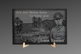 Schieferplatte - Afrika Korps - Erwin Rommel - XXL Format
