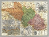 Bildwandkarte - Provinz Schlesien 1910 - Landkarte