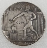 Medallie - Olympia 1936 - BERLIN - silbern - Sammleranfertigung