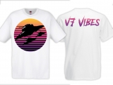 Frauen T-Shirt - Retro - V7 Vibes - weiß
