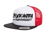 Cap Fuck Antifa - Fuck Communism - 3-Tone - schwarz/weiß/rot - Trucker Cap