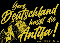 Ganz Deutschland hasst die Antifa Motiv 2 - Aufkleber Paket 10 Stück
