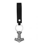 Schlüsselanhänger - Thors Hammer - mit Lederband Motiv 1