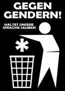 Gegen Gendern - Haltet unsere Umwelt sauber! - Aufkleber Paket 10 Stück
