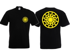 T-Hemd - Schwarze Sonne - gelb Motiv 1