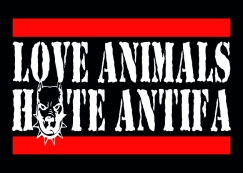 Love Animals - Hate Antifa - Aufkleber Paket 100 Stück