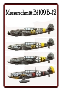 Blechschild - 20x30cm - Messerschmitt Bf109 B-12