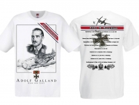 T-Hemd - Helden für Deutschland - Adolf Galland - weiß