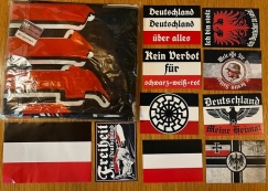 Aktivisten Paket - DEUTSCHLAND - 300 Stück + Fahne Hessen schwarz-weiß-rot
