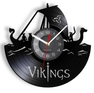 Wanduhr aus Vinyl - Vikings