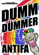 Dumm Dümmer Antifa - Aufkleber Paket 10 Stück
