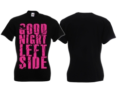Frauen T-Shirt - Good Night left Side - Splitter - schwarz/rosa