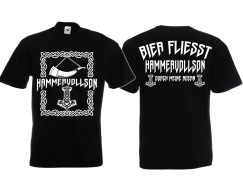 T-Hemd - Männertag - Hammervollson - Bier fliesst durch meine Adern - schwarz