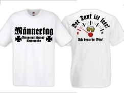 T-Hemd - Männertag - Biervernichtungs-Kommando - weiß