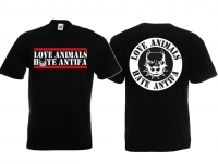 T-Hemd - Love Animals - schwarz