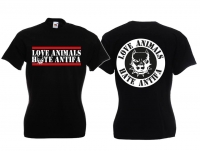 Frauen T-Shirt - Love Animals - schwarz