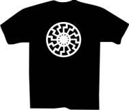 T-Hemd - Schwarze Sonne - weiß - groß
