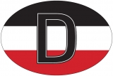 PVC Autoaufkleber - D - schwarz-weiß-rot