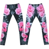 Premium Frauen - Leggings - Pink Roses