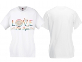 Frauen T-Shirt - Love our Race - weiß/bunt - Motiv1