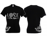 Frauen T-Shirt - Love our Race - schwarz/weiß - Motiv2