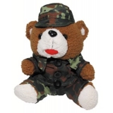 Kuscheltier - Teddybär - im flecktarn Anzug