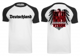 Raglan T-Shirt - Wir werden ewig zu Deutschland stehen - schwarz/weiß