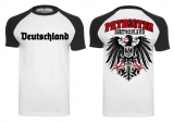 Raglan T-Shirt - Deutschland - Patrioten - schwarz/weiß