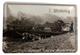 Blechschild - 2. Weltkrieg - Wehrmacht - Artillerie auf Brücke - D01 (99)
