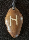 Holzanhänger - Rune - Hagalaz