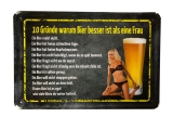Blechschild - 10 Gründe warum Bier besser ist als eine Frau - BS053 (228)